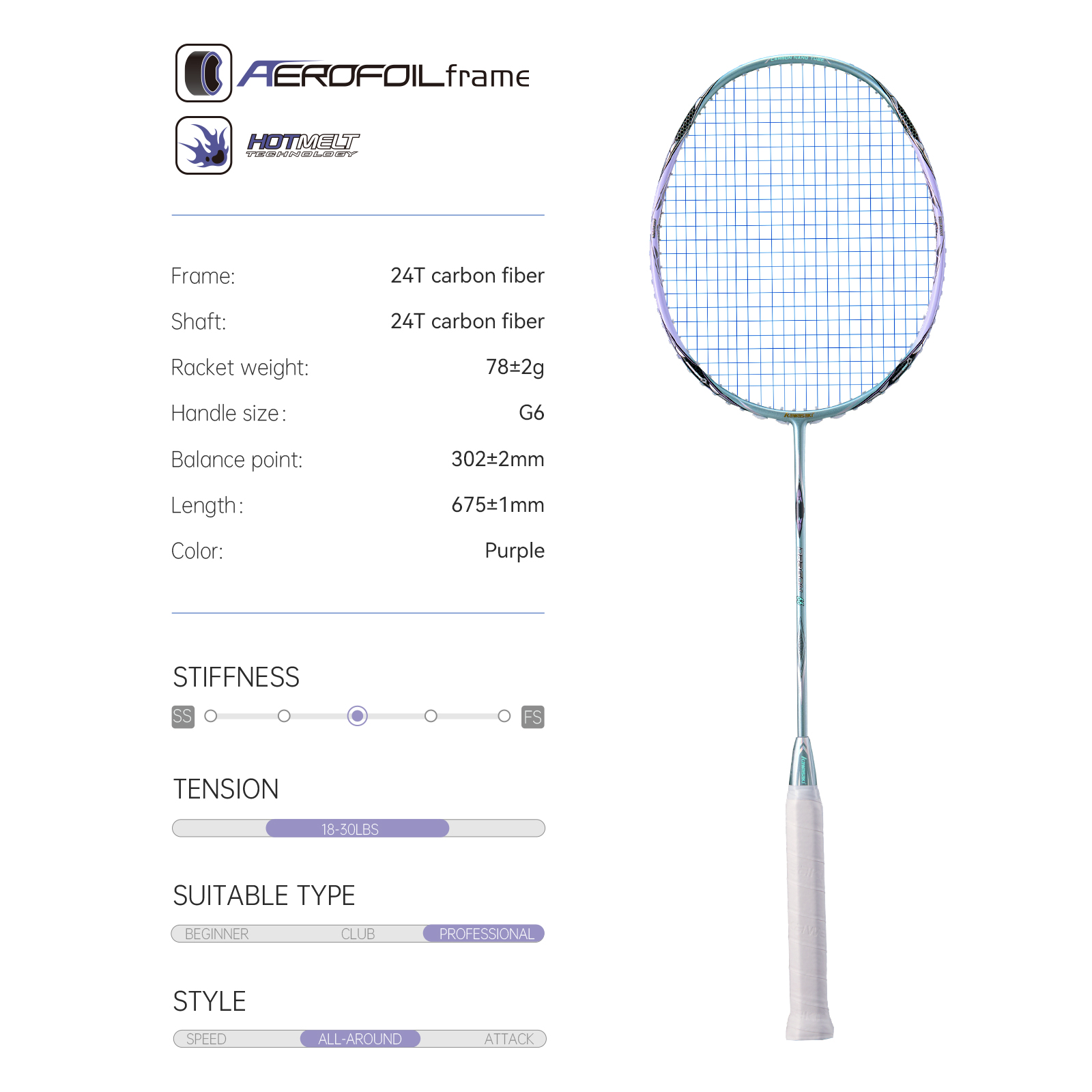 كاواساكي مضرب كرة الريشة المهن - مراجعة Badminton Racket Carbon وسعره
