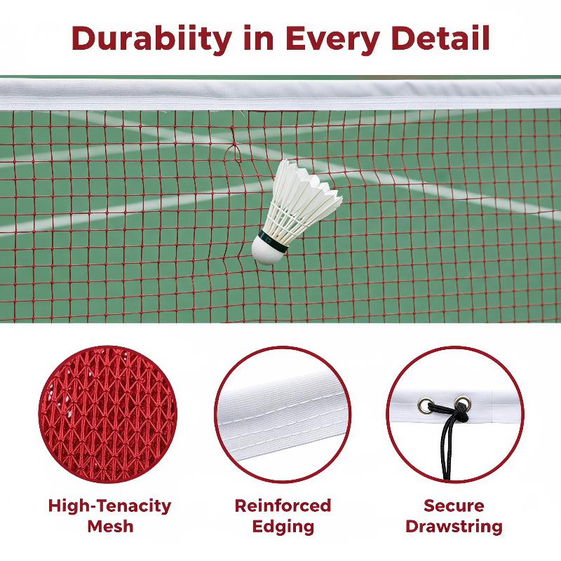 شبكة بدمينتون قياسية بطول 6 أم - مراجعة Badminton Net وسعره