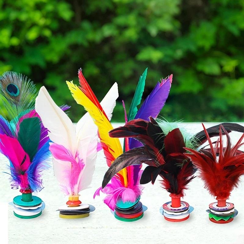 ريشة جيانزي ملونة تقليدية صيني - مراجعة Feather Shuttlecock وسعره