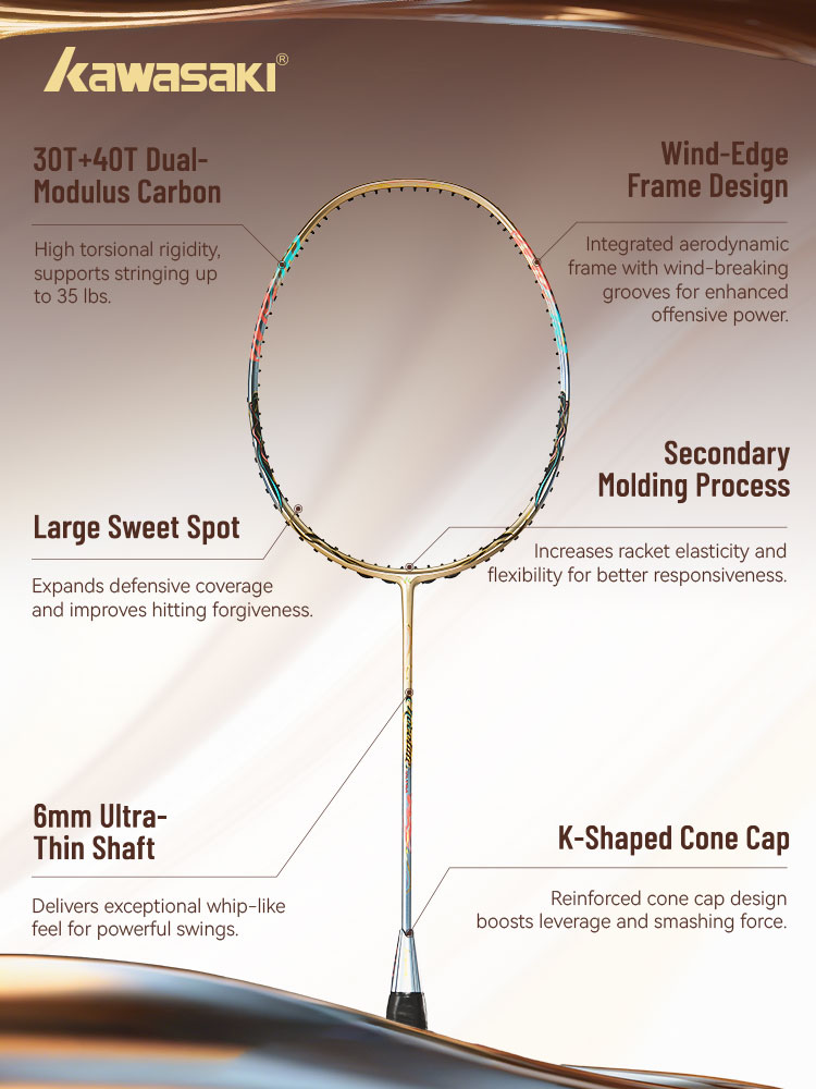 كاواساكي الشوكولاته الترا 4U ا - مراجعة Badminton Racket Carbon وسعره
